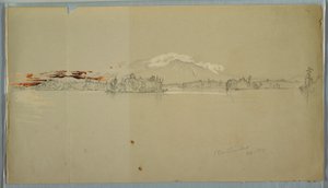 Millinocket Lake, View of Mt. Katahdin, September 1878 by Frederic Edwin Church