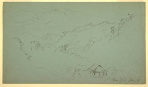 Mountain Landscape, House, "near Jorje," Ecuador, June 1857 by Frederic Edwin Church