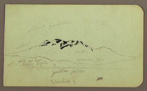 Mountain Landscape, "The Itaccihuatl"; Verso: Mountain Peaks, 1883 by Frederic Edwin Church