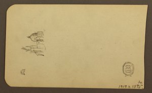 Mountain Landscape; Verso: Church with Dome, April 1885