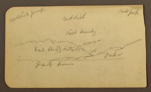 Mountain Landscape; Verso: Inscriptions, 1885