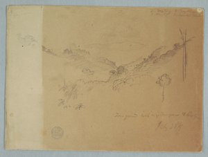 Mountain Landscape near Jorje, Ecuador, July 23, 1857 by Frederic Edwin Church