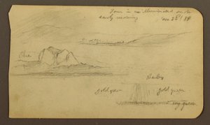 Mountain Landscapes; Verso: Mountain Flank, Tocatecas, December 22, 1884 by Frederic Edwin Church