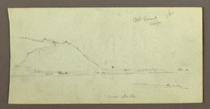 Mountain Looking Over Water, February possibly 1868 by Frederic Edwin Church