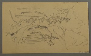 Mountain Peaks, Two figures in a Rowboat, August 1868