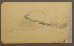 Mountain Side, turret; Verso: Mountain Side, 1889 by Frederic Edwin Church