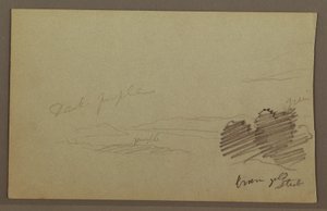 Mountain range, cloud, possibly 1860s by Frederic Edwin Church