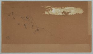 Mountains Near Mocho, Ecuador, Probably Showing Mt. Chimborazo Framed By Clouds, June 16, 1857 by Frederic Edwin Church