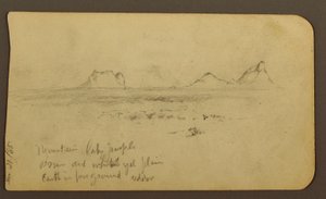 Mountains; Verso: Foothills and Mountain Range, December 21, 1885 by Frederic Edwin Church