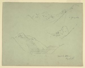 Mountains near Abtenau, Salzkammergut, August 5, 1868 by Frederic Edwin Church