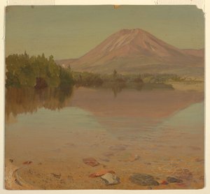 Mt. Katahdin from Lake Katahdin, possibly 1870 by Frederic Edwin Church