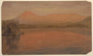Mts. Katahdin and Turner from Lake Katahdin, 1860-78 by Frederic Edwin Church