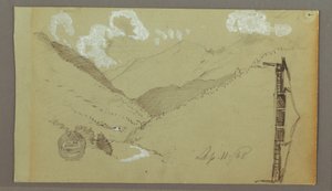 Narrow Valley, Building, September 11, 1803 by Frederic Edwin Church