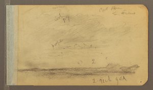 Orizaba; Verso: Cloudy sky, rooftop, 1889