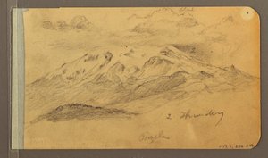 Orizaba; Verso: Cloudy sky, rooftop, 1889 by Frederic Edwin Church