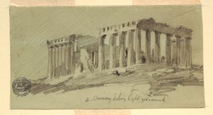 Parthenon, Athens from the Southeast, April 1869 by Frederic Edwin Church