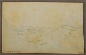 Popayan, Colombia; Verso: Mountain Landscape, Colombia, August 9, 1853 by Frederic Edwin Church