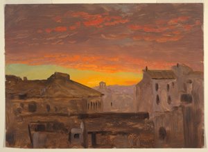 Rome, Rooftops at Sunset, 1868–69