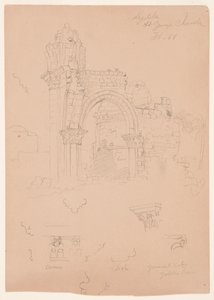 Ruins of St. George Church, Lydda [present day Lod], February 7, 1868 by Frederic Edwin Church