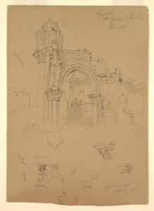 Ruins of St. George Church, Lydda [present day Lod], February 7, 1868 by Frederic Edwin Church