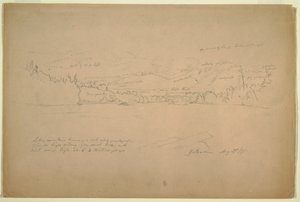 Shore of Lake and Foothills of Mount Katahdin, August 29, 1856 by Frederic Edwin Church