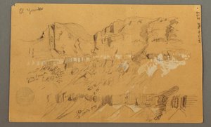 Sketches, El Yemen Valley, "Arabia", possibly 1868, February 20