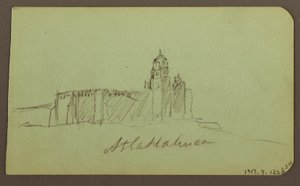 Sketches from Patzcuaro; Verso: Church, Atlatahuca, 1883