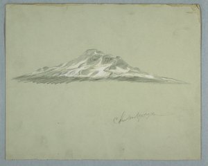 Snow-covered Peak of Mount Chimborazo, Ecuador, July 1857 by Frederic Edwin Church