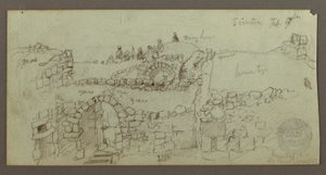 Stone Building, Men Gathered on Roof, February 17, possibly 1868