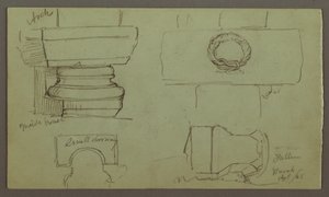 Studies of Arches and Base of Arch, April 1868 by Frederic Edwin Church
