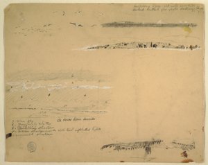 Studies of Gulls, Rocky Coast and Cloudy Sky, Great Manan, Canada, September 1851 by Frederic Edwin Church