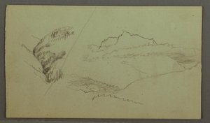 Summit Rising above Clouds, Narrow Valley, possibly 1868 by Frederic Edwin Church