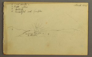 Sun Setting Behind Low Hills, 1845