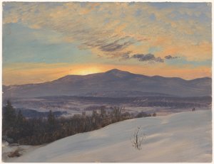 Sunset Across the Hudson Valley, Winter, 1870–80 by Frederic Edwin Church