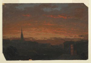 Sunset at Hudson, New York, ca. 1860