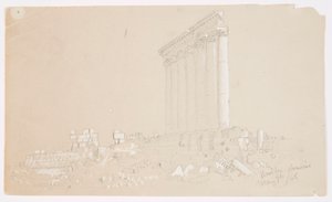 Temple of Jupiter at Sunrise, Baalbek, May 7, 1868
