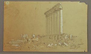 Temple of Jupiter at Sunrise, Baalbek, May 7, 1868