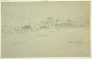 Temples, Baalbek, May 6, 1868 by Frederic Edwin Church