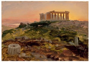 The Parthenon from the Southeast, April 1869 by Frederic Edwin Church
