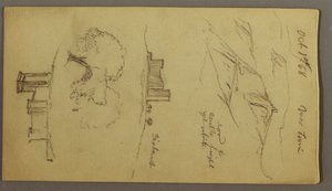 Three Studies of Castle on Hilltop, October 1, 1868