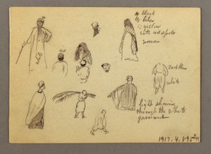 Twelve Figure Sketches, Joffa, Palestine, 1868 by Frederic Edwin Church