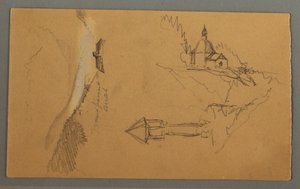 Valley, Tower, Church, possibly 1868