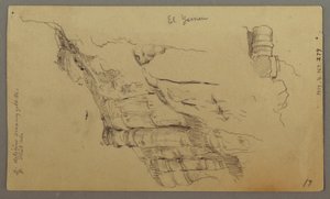 View across Wady el-Arabah, February 20, possibly 1868