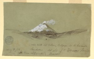 View of Cotapaxi from the Hacienda San Antonio, Ecuador, August 30, 1853