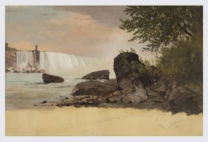 View of the Canadian Falls and Goat Island, September or October 1856