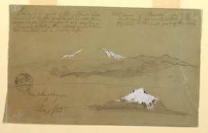 Views of Puresé Volcano, Colombia and Mt. Sincholagua, Ecuador, August 9 and September 1853