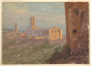 Italian or Swiss Town by Frederic Edwin Church