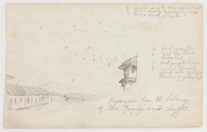 Popayan, Colombia; Verso: Mountain Landscape, Colombia by Frederic Edwin Church