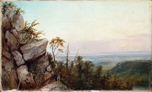 Rocks and Landscape by Frederic Edwin Church