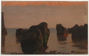 Rocks and Moss Off Grand Manan by Frederic Edwin Church